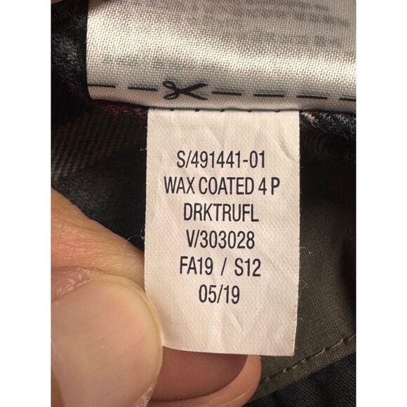 BANANA REPUBLIC Waxed Chore Coat Flannel Plaid Lining, Dark Truffle, Sz S - Picture 14 of 15